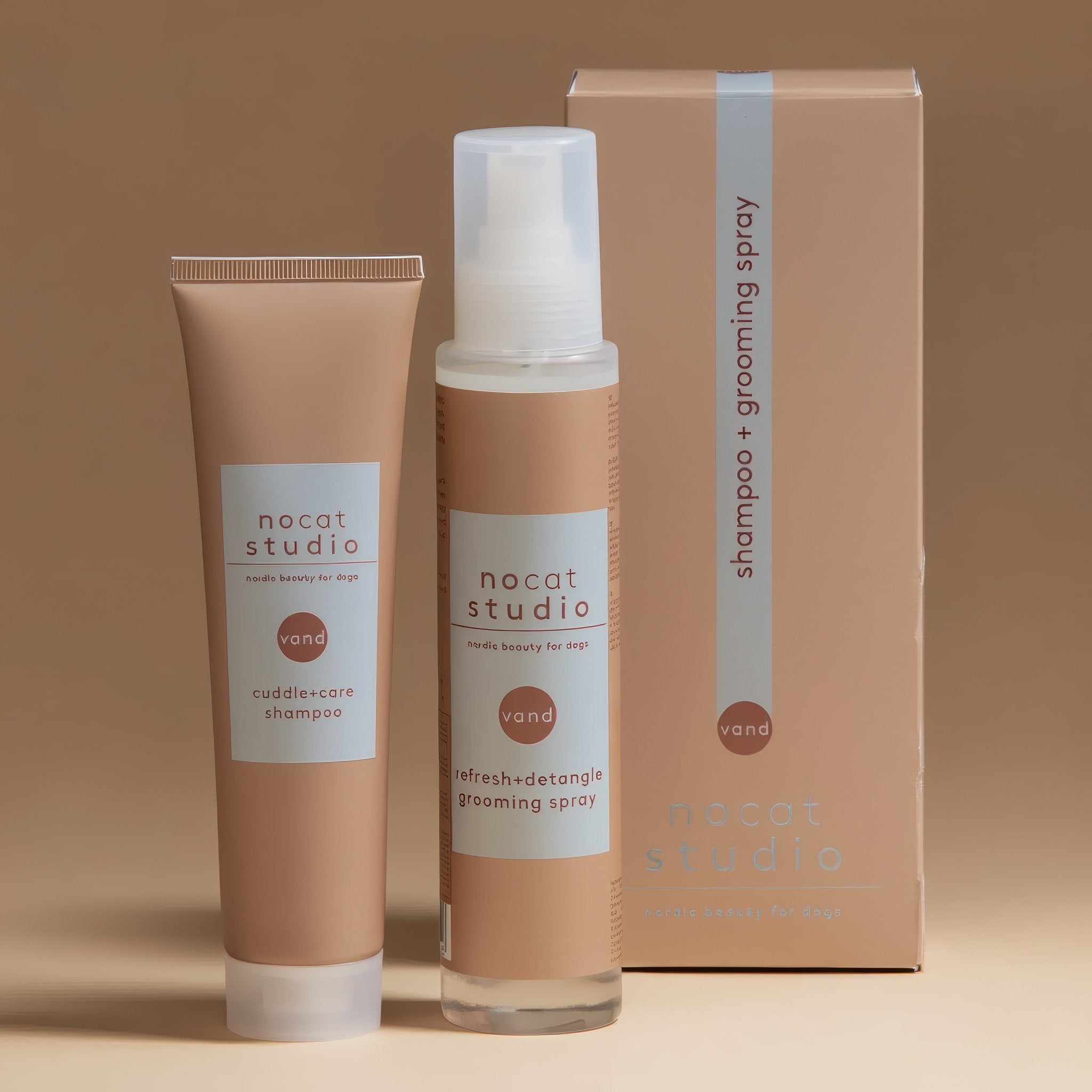 nocat studio Shampoo ja hoitosuihke tuplapakkaus - VAND - Muotitassu