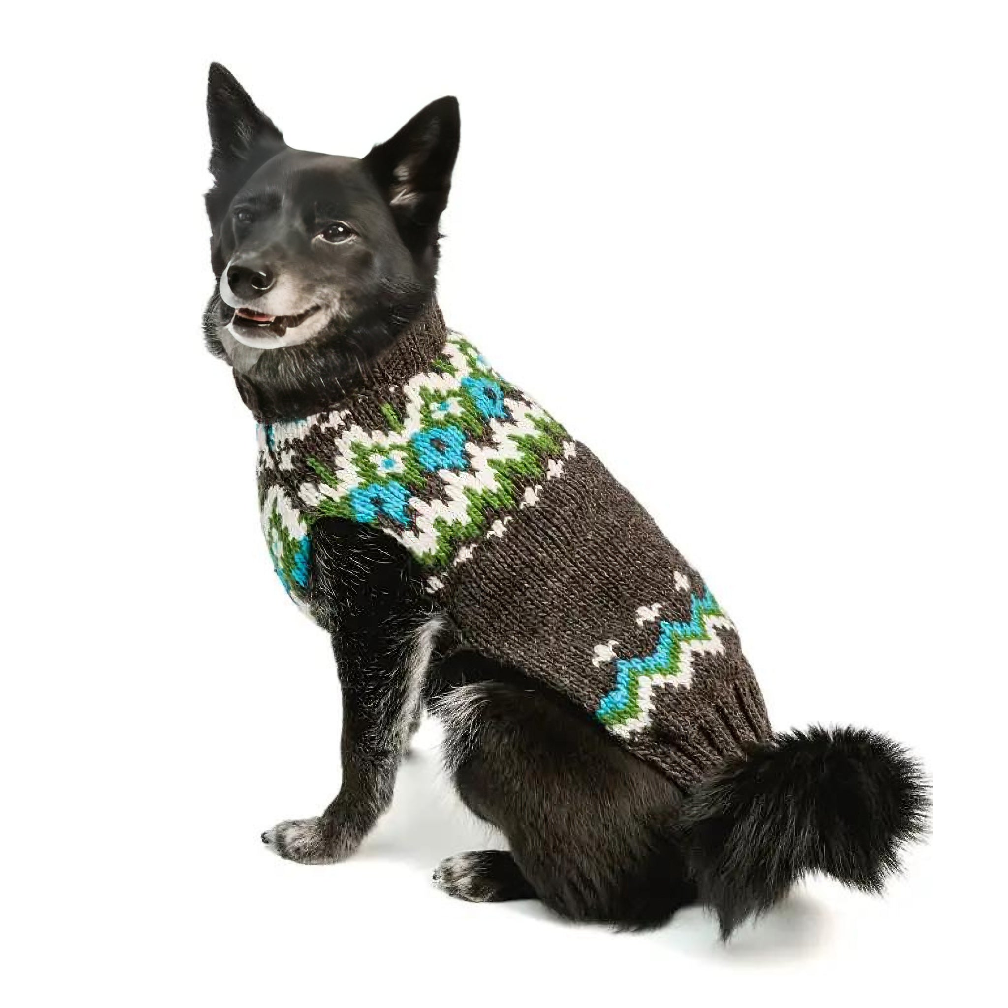 PFACH00474S - Fair Isle villaneulepusero - Kuviollinen hiilenharmaa - XXS - Muotitassu