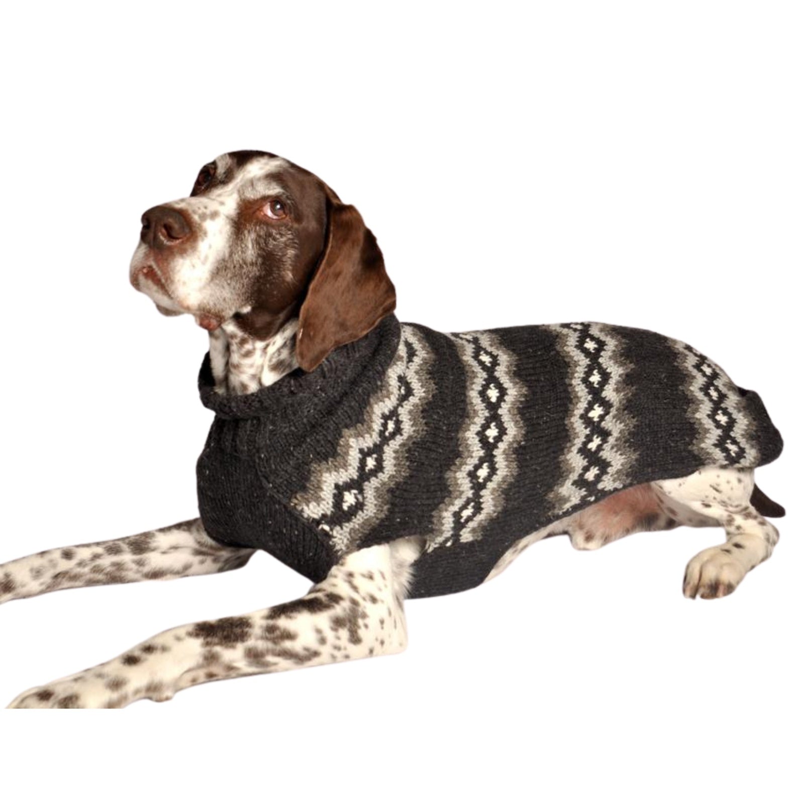 PGRCH00171S - Grey Diamonds villaneulepusero - Kuviollinen harmaa - XXS - Muotitassu