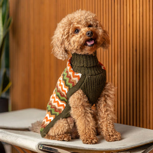 PFOAL05804S - Forest Chevron Knit koiran alpakkaneule - XS - Muotitassu