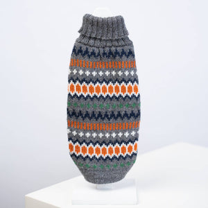 PGRAL05799S - Grey Hexagon Knit koiran alpakkaneule - M - Muotitassu