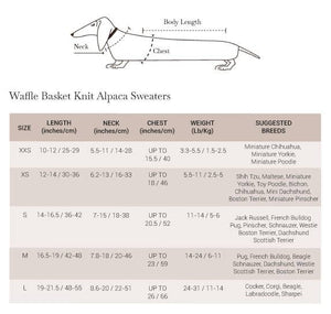 PWAAL05918S - Waffle Basket Knit koiran alpakkaneule - S - Muotitassu