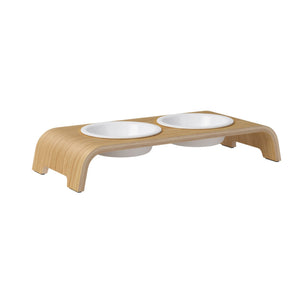 dogBar catBar® korotettu ruokailuasema kissoille - Vaalea tammi - kuva 1