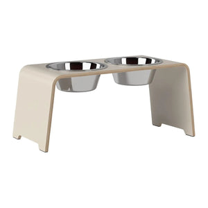 dogBar® Classic korotettu ruokakuppiteline - Kashmir – M-large / Ruostumaton teräs
