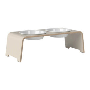 dogBar® Classic korotettu ruokakuppiteline - Kashmir – M / Posliini Comfort