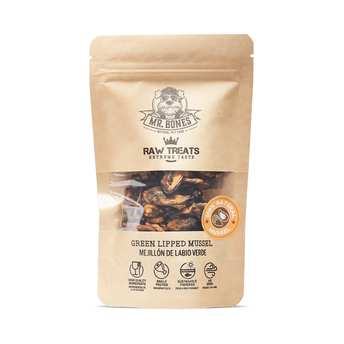 PRAMR05883S - 100% vihersimpukka herkku koiralle ja kissalle - Muotitassu