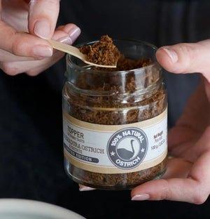 PTOMR05878S - Herkullinen lisuke koirille ja kissoille - Strutsi - Muotitassu