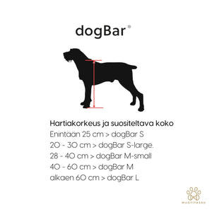 PDODO01088S - dogBar® Classic korotettu ruokakuppiteline - Harmaa - L - Muotitassu