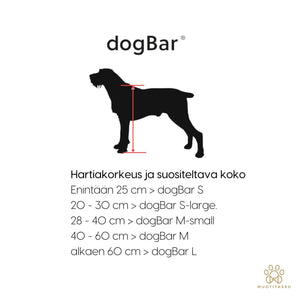 PDODO01111S - dogBar® Classic korotettu ruokakuppiteline - Vaalea tammi - L - Muotitassu