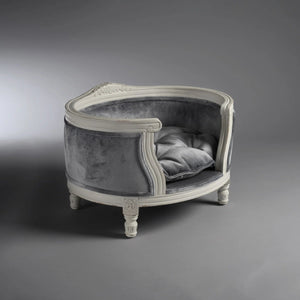 PGELO01391S - George design sänky - Samettinen hopeanharmaa - S (49 x 40 x 31cm) - Muotitassu