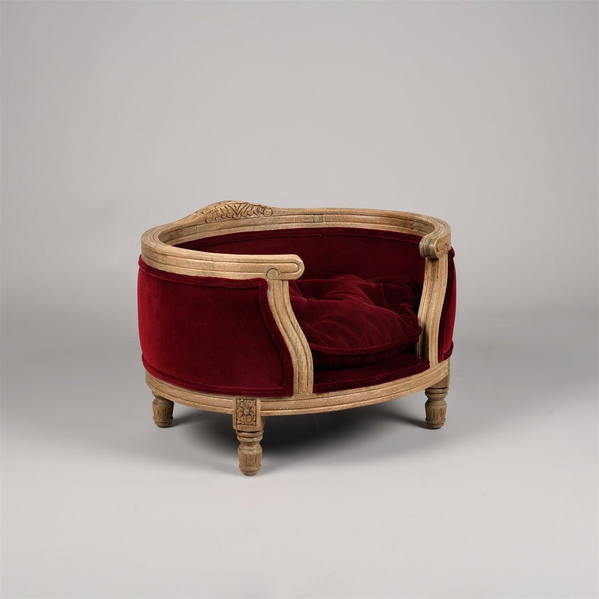 PGELO01403S - George design sänky - Samettinen rubiininpunainen - S (49 x 40 x 31cm) - Muotitassu