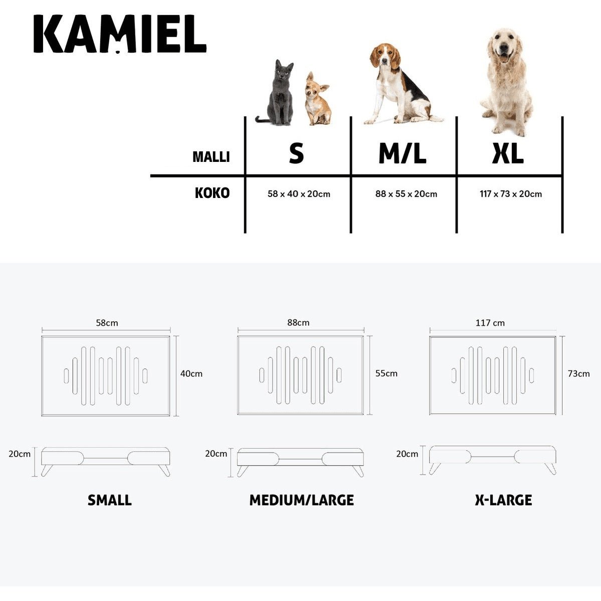 PKAMU00128S - Kamiel design sänky - Tumma puukuvio - S - Muotitassu